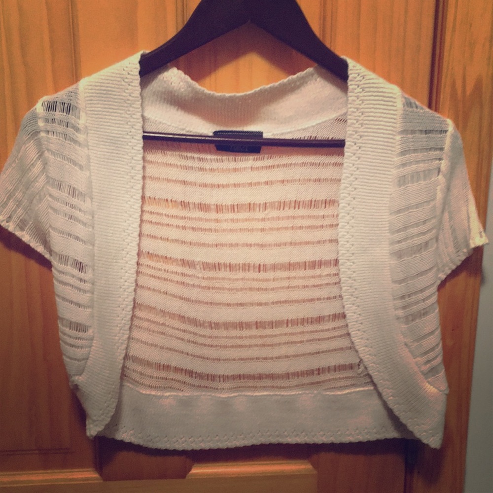 White cardigan